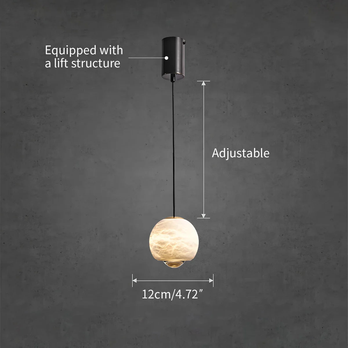 Modern Adjustable Spanish Alabaster Pendant Light