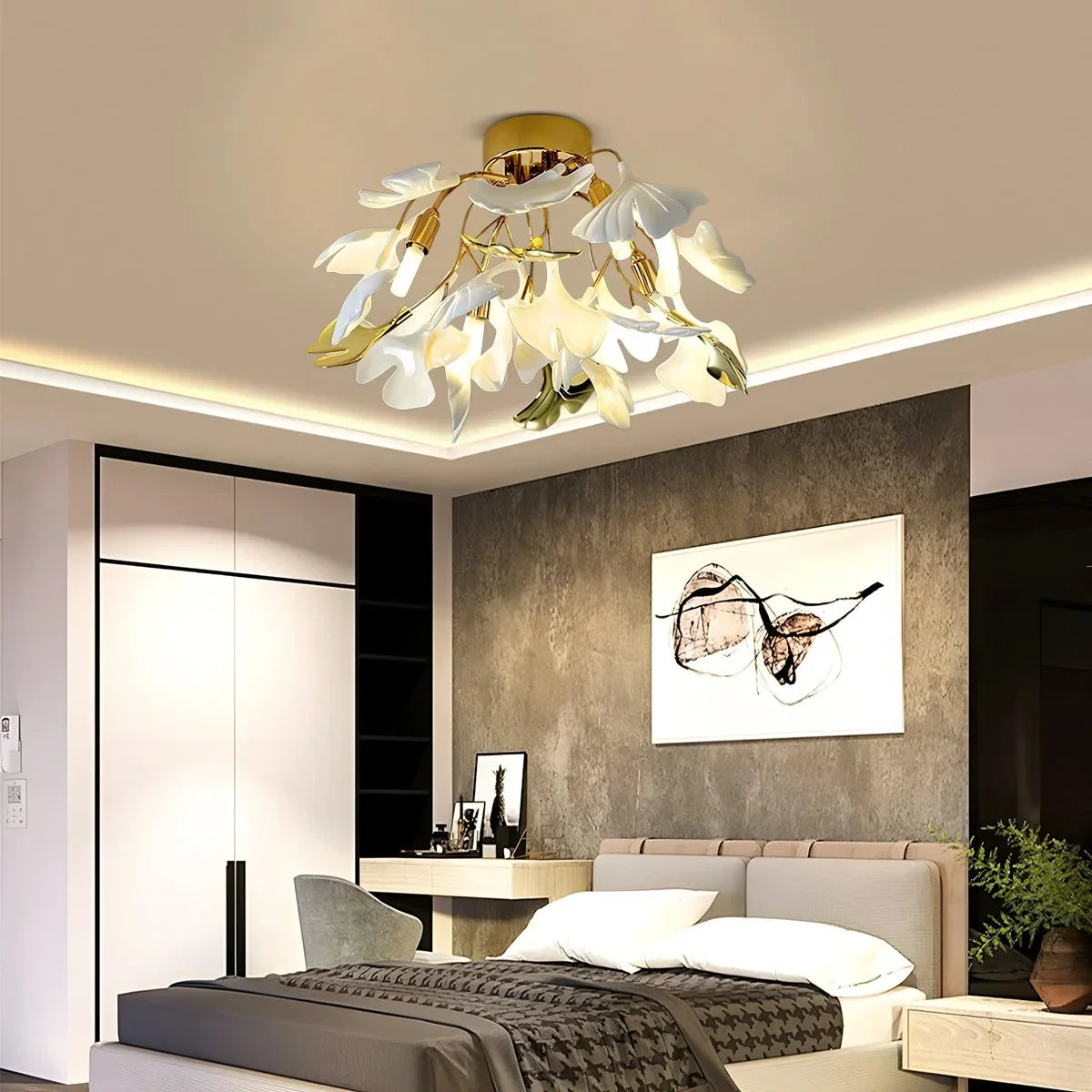 Haown Ginkgo Ceiling Lamp for Bedroom