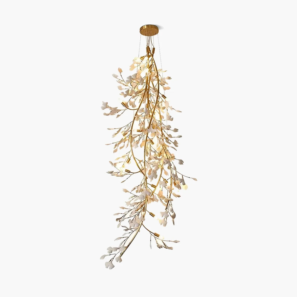 Ginkgo Long Branch Chandelier for High Ceiling