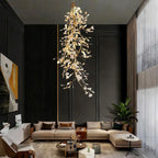 Ginkgo Long Branch Chandelier for High Ceiling