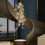Ginkgo Long Branch Chandelier for High Ceiling