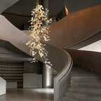 Ginkgo Long Branch Chandelier for High Ceiling