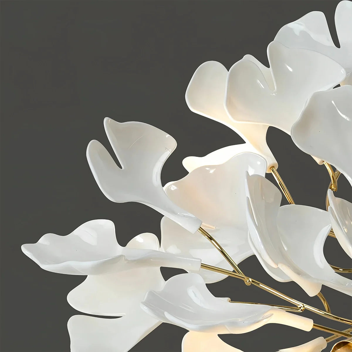 Ginkgo Long Branch Chandelier for High Ceiling