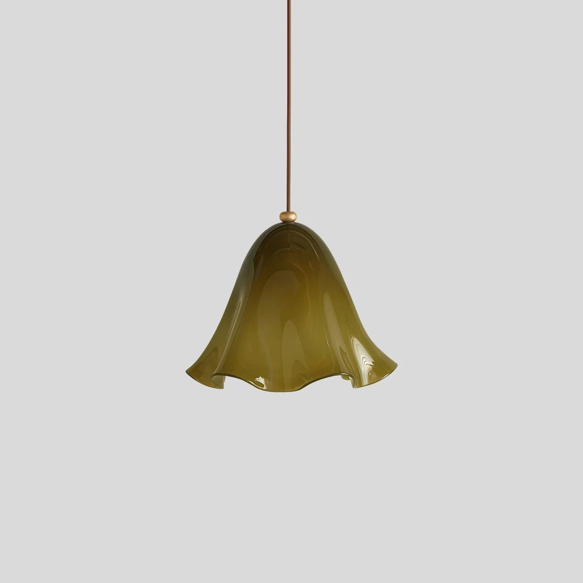 Haown Vintage Flower Colored Glass Pendant Light