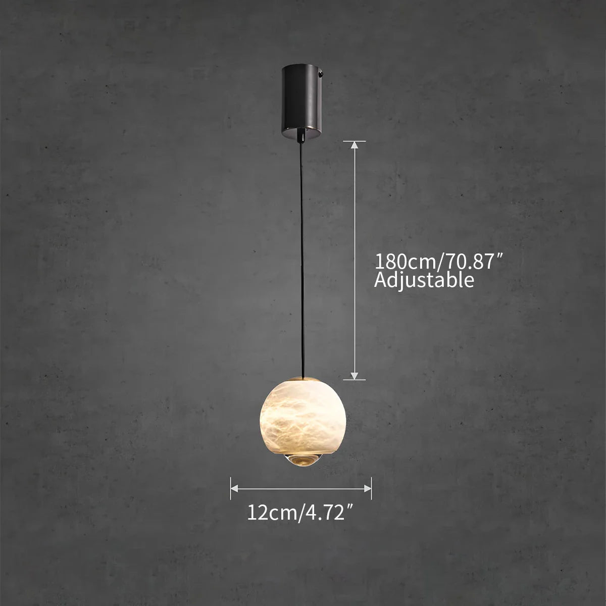 Modern Adjustable Spanish Alabaster Pendant Light