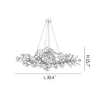 Haown Acrylic Ginkgo Leaf Chandelier for Dining Area
