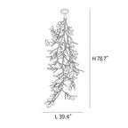 Ginkgo Long Branch Chandelier for High Ceiling