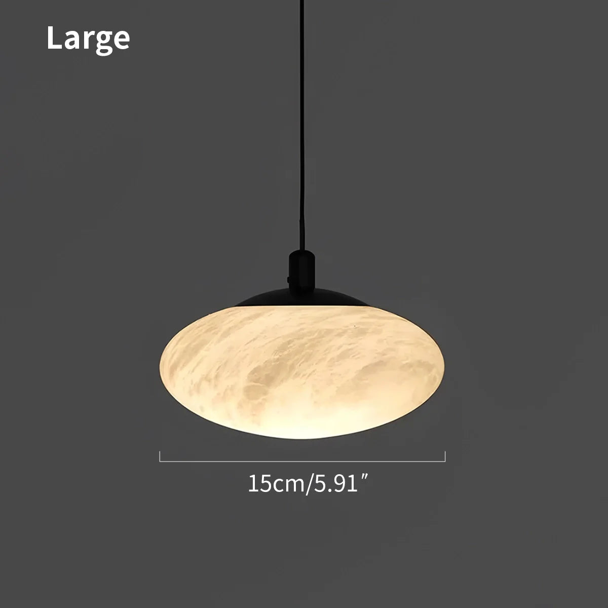 Modern Oval Bedroom Spanish Alabaster Pendant Light