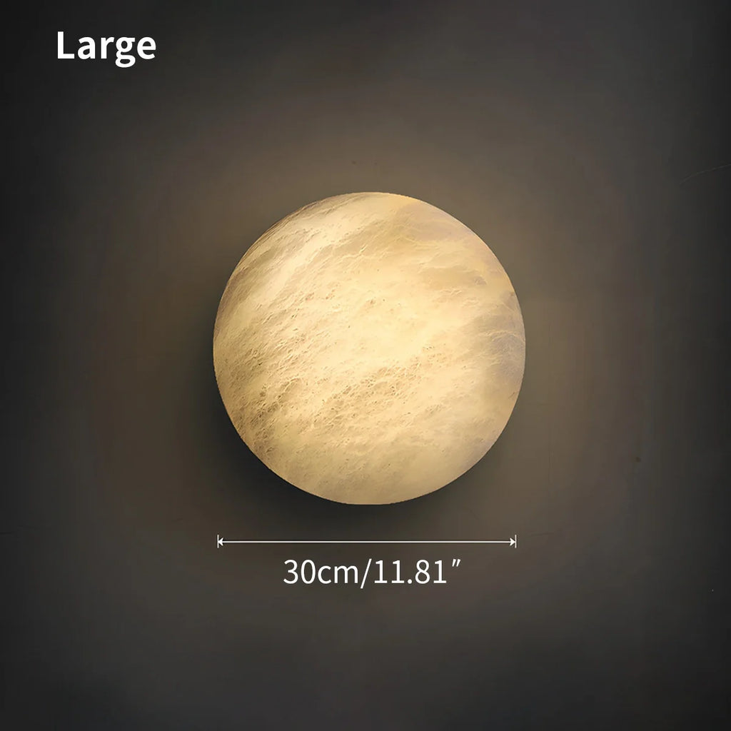 Modern Minimalist Circular Spanish Alabaster Wall Lamp
