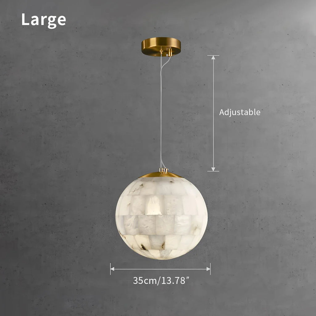 Haown Modern Creative Spliced Ball Spanish Alabaster Pendant Light