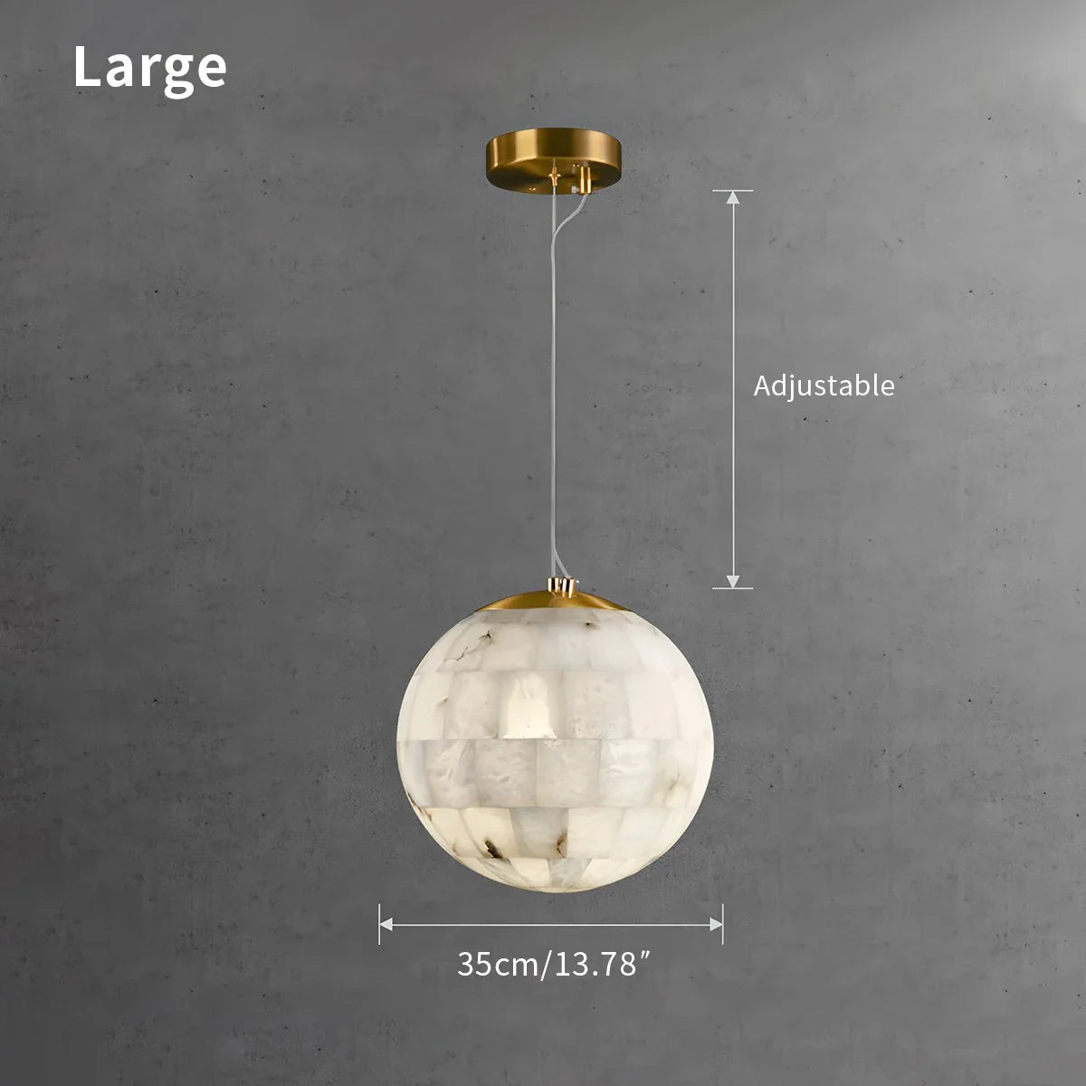 Haown Modern Creative Spliced Ball Spanish Alabaster Pendant Light