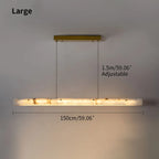 Modern Minimalist Linear Spanish Alabaster Pendant Light