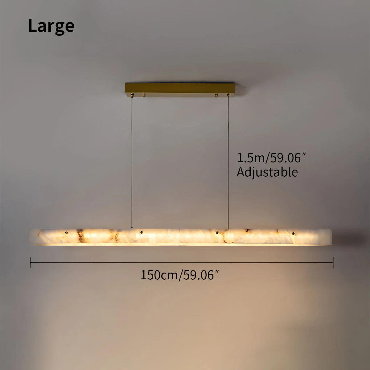 Modern Minimalist Linear Spanish Alabaster Pendant Light