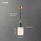 Cylindrical Spanish Alabaster Bedside Pendant Light