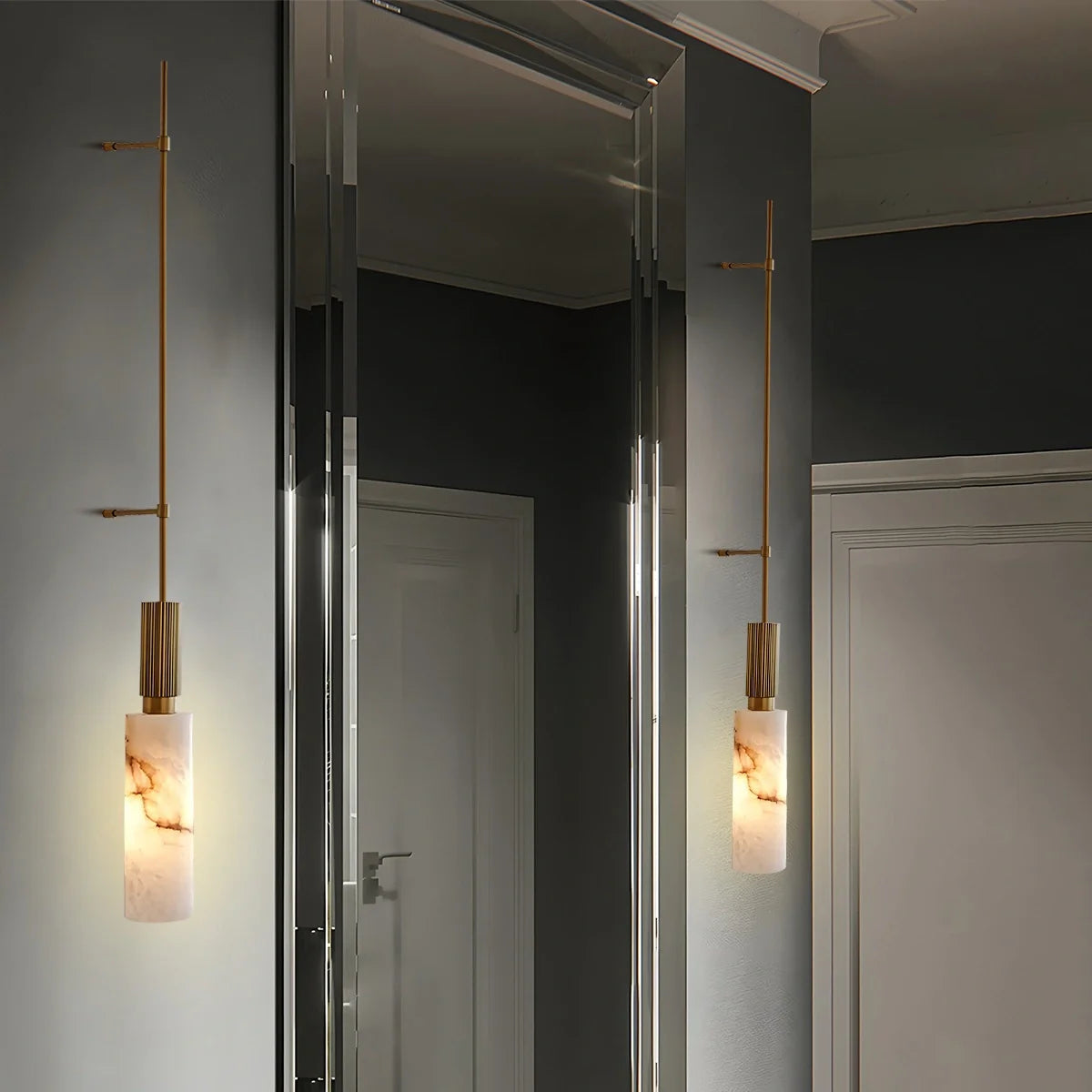 Haown Light luxury Spanish Alabaster Long Strip Wall Lamp