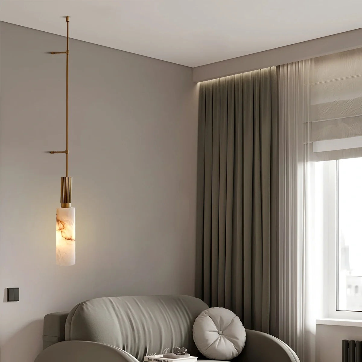 Haown Light luxury Spanish Alabaster Long Strip Wall Lamp
