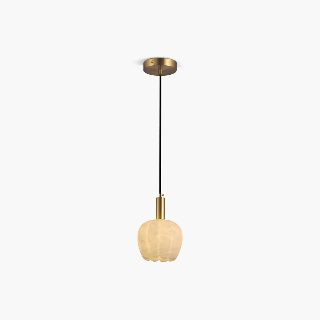 Flower Bud Shaped Spanish Alabaster Pendant Light