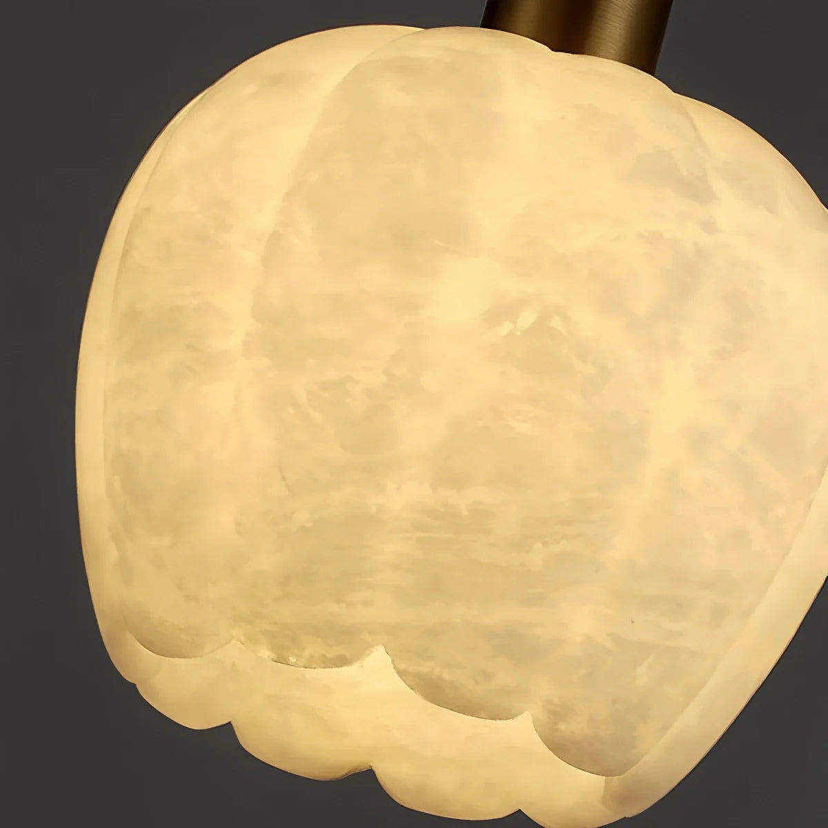 Flower Bud Shaped Spanish Alabaster Pendant Light