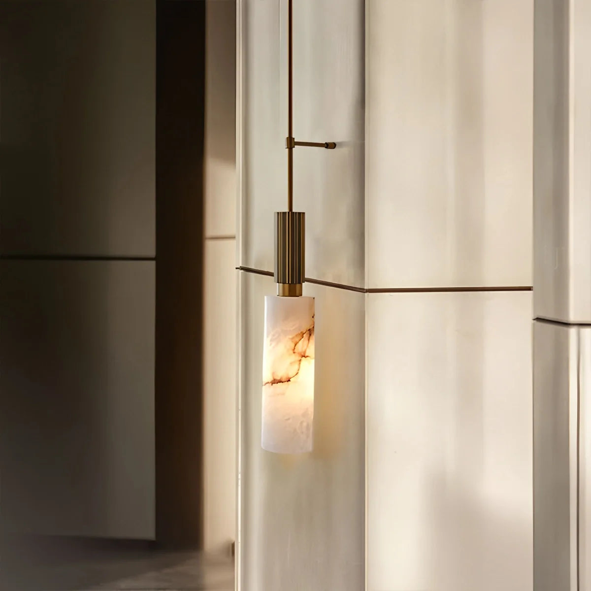 Haown Light luxury Spanish Alabaster Long Strip Wall Lamp