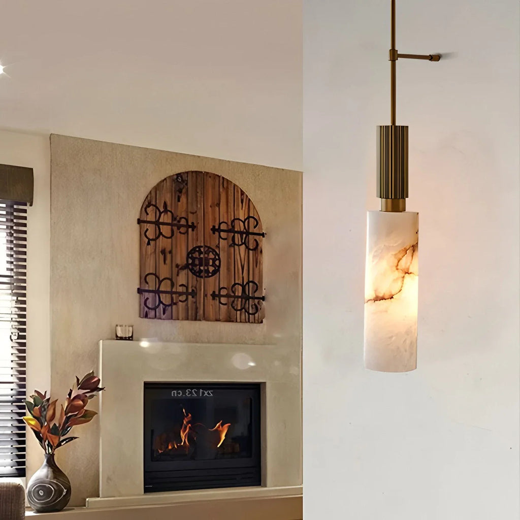 Haown Light luxury Spanish Alabaster Long Strip Wall Lamp