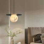 Haown Luxury Spherical Natural Spanish Alabaster Pendant Light
