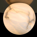 Haown Luxury Spherical Natural Spanish Alabaster Pendant Light