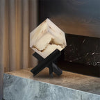 Light Luxury Study Square Spanish Alabaster Table Lamp