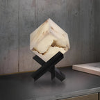 Light Luxury Study Square Spanish Alabaster Table Lamp