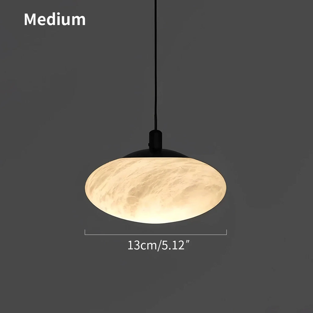 Modern Oval Bedroom Spanish Alabaster Pendant Light