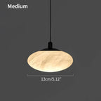 Modern Oval Bedroom Spanish Alabaster Pendant Light