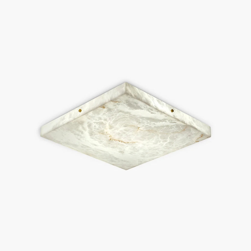 Minimalism Ultra Thin Square Spanish Alabaster Ceiling Light