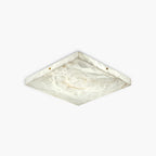 Minimalism Ultra Thin Square Spanish Alabaster Ceiling Light