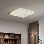 Haown Minimalism Ultra Thin Square Spanish Alabaster Ceiling Light