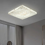 Haown Minimalism Ultra Thin Square Spanish Alabaster Ceiling Light