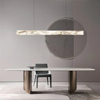 Haown Minimalist Linear Spanish Alabaster Pendant Light