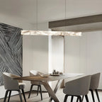 Haown Minimalist Linear Spanish Alabaster Pendant Light