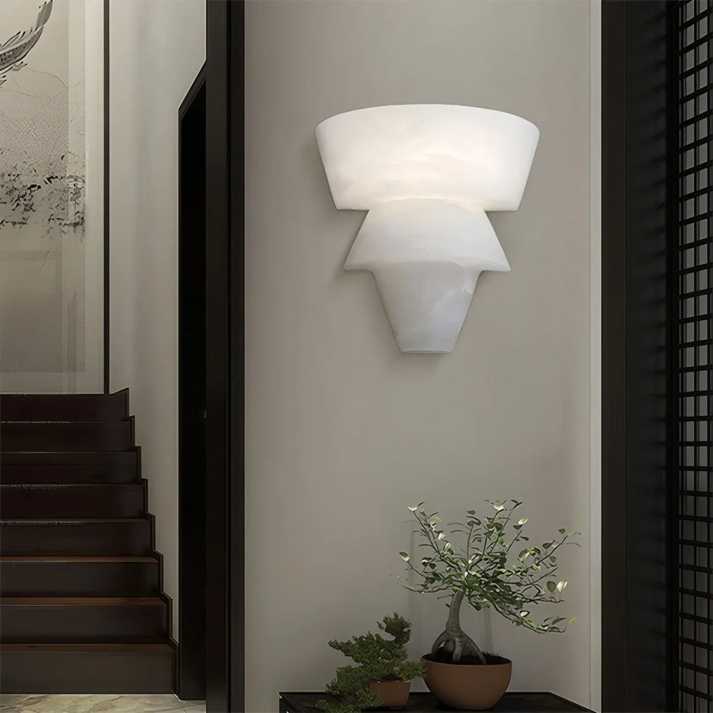 Cone Splicing Spanish Alabaster Wall Sconce
