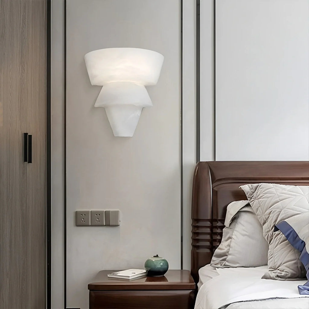 Cone Splicing Spanish Alabaster Wall Sconce