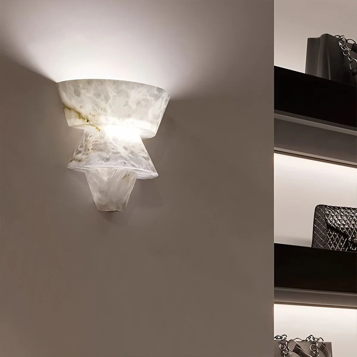 Cone Splicing Spanish Alabaster Wall Sconce