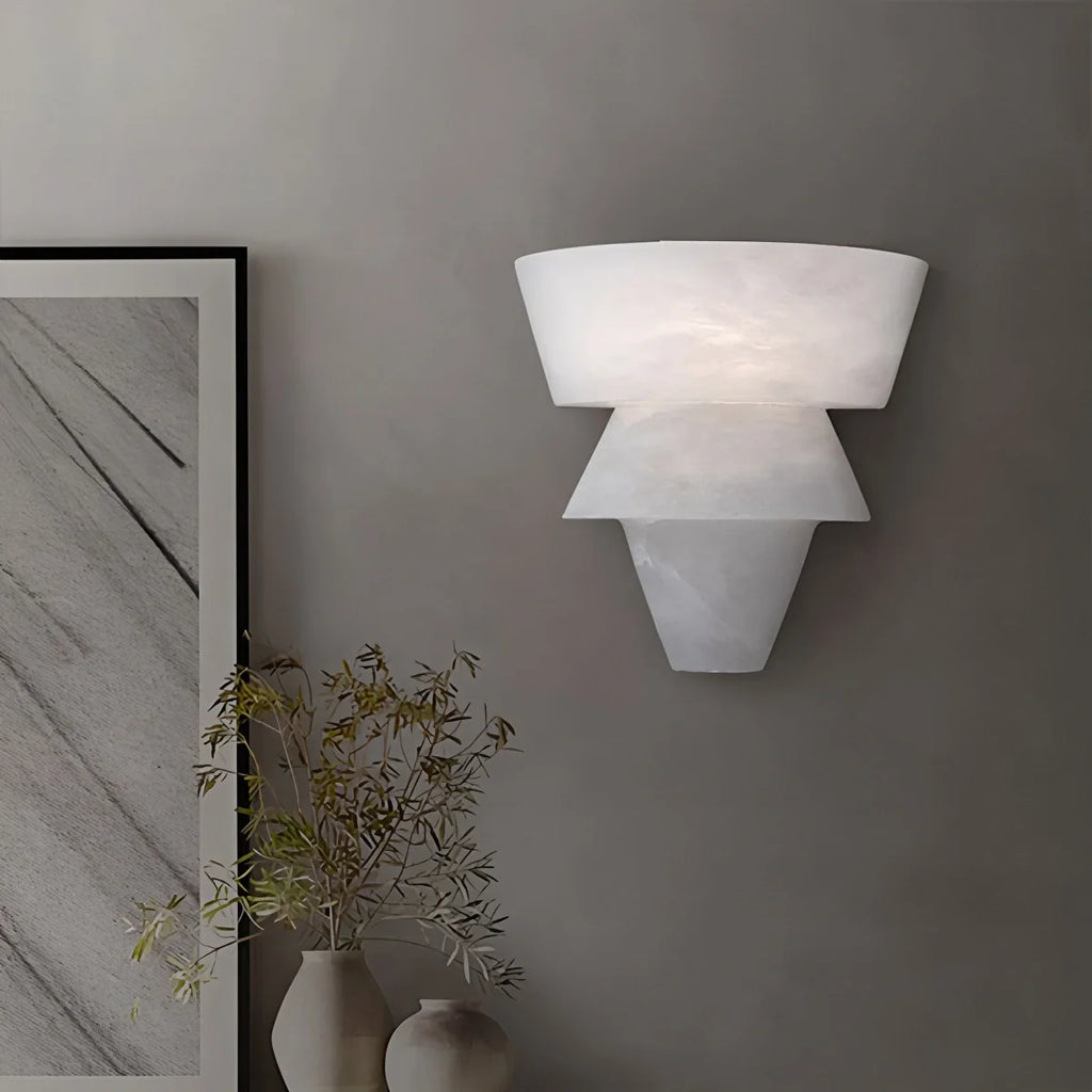 Cone Splicing Spanish Alabaster Wall Sconce