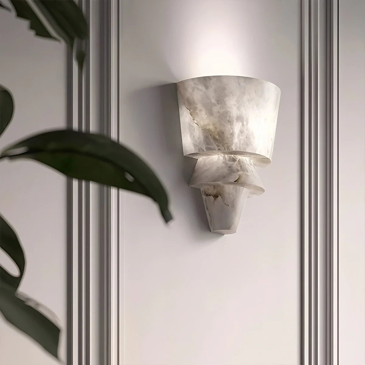 Cone Splicing Spanish Alabaster Wall Sconce