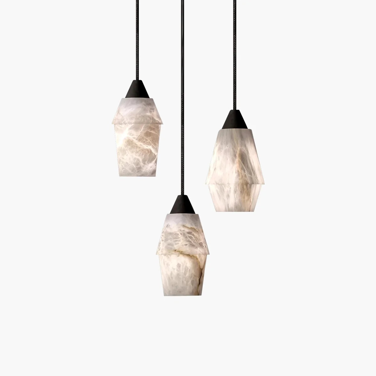 Natural Spanish Alabaster Pendant Light for Kitchen Island