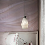 Natural Spanish Alabaster Pendant Light for Kitchen Island