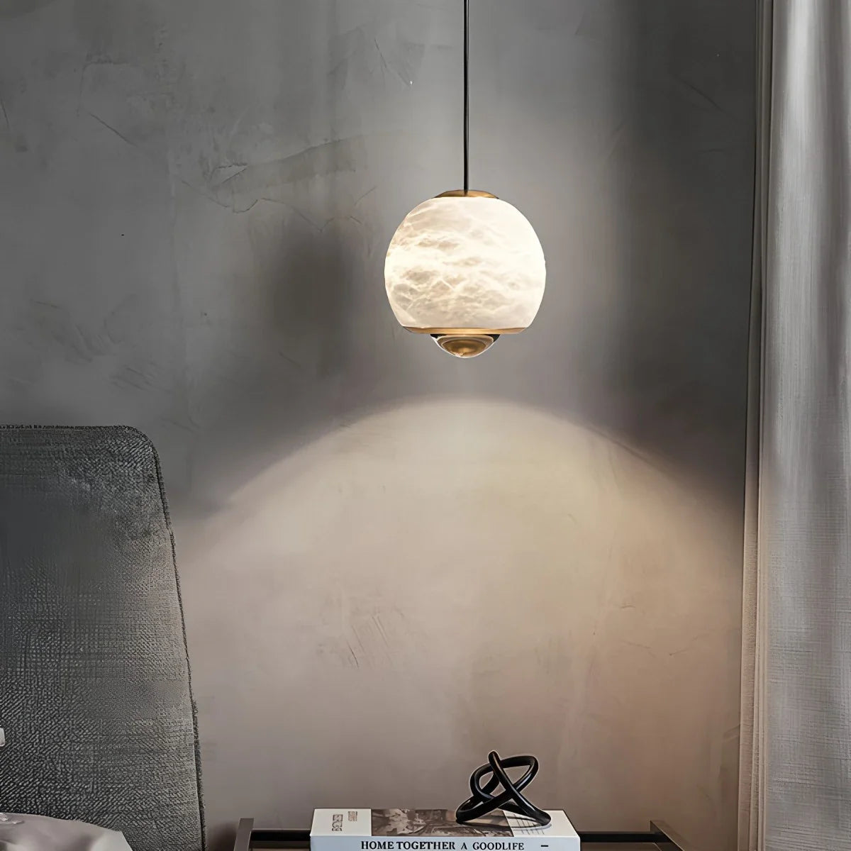 Modern Adjustable Spanish Alabaster Pendant Light