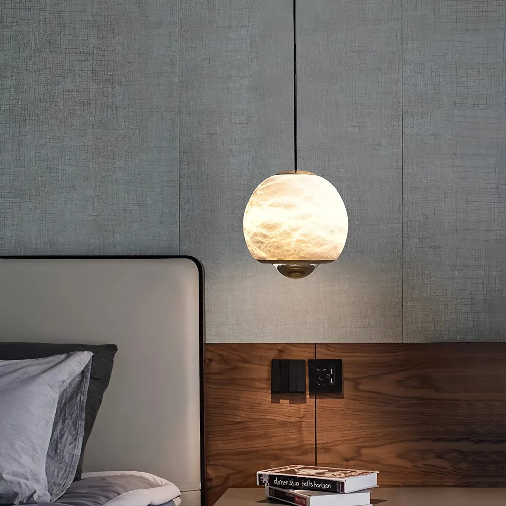 Modern Adjustable Spanish Alabaster Pendant Light