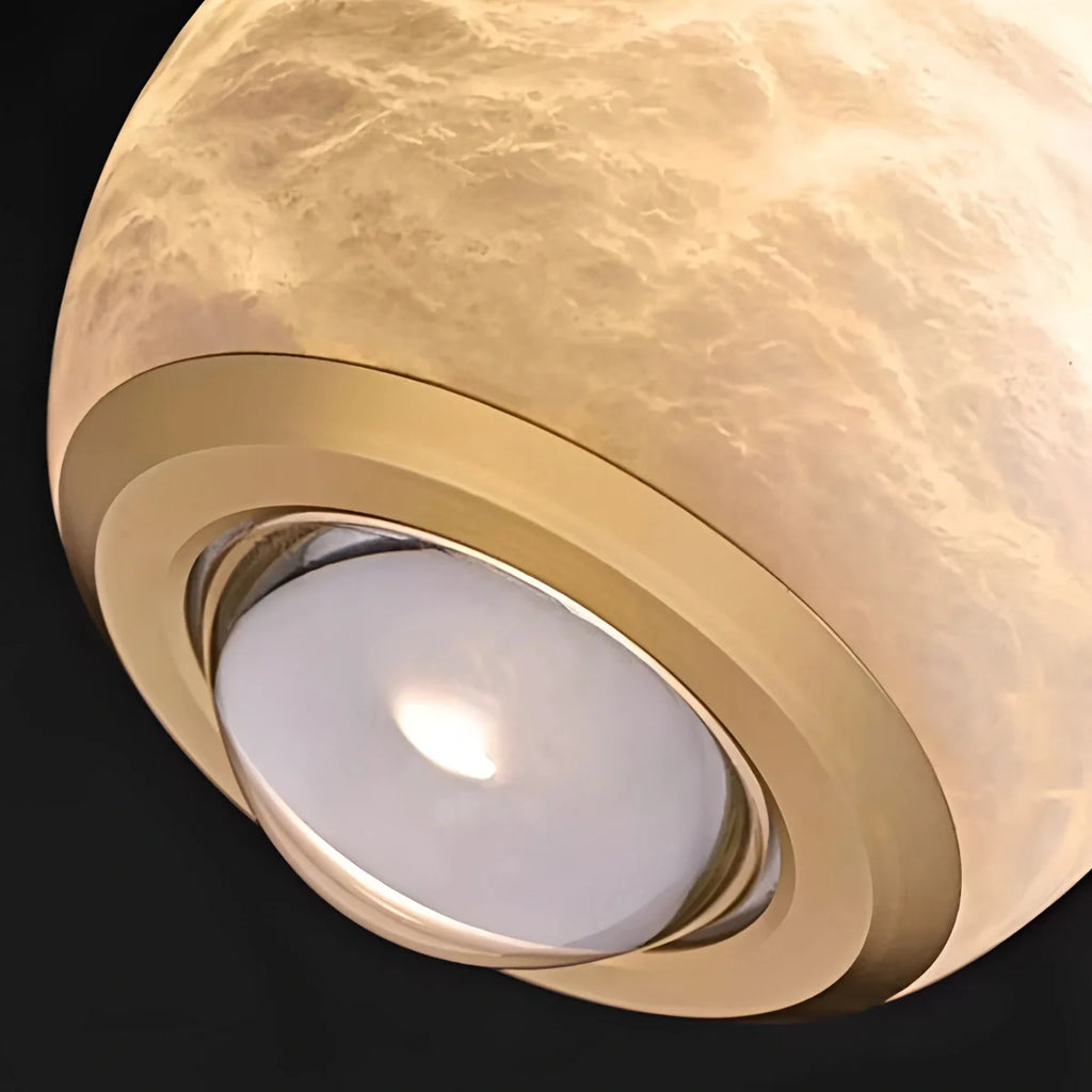 Modern Adjustable Spanish Alabaster Pendant Light