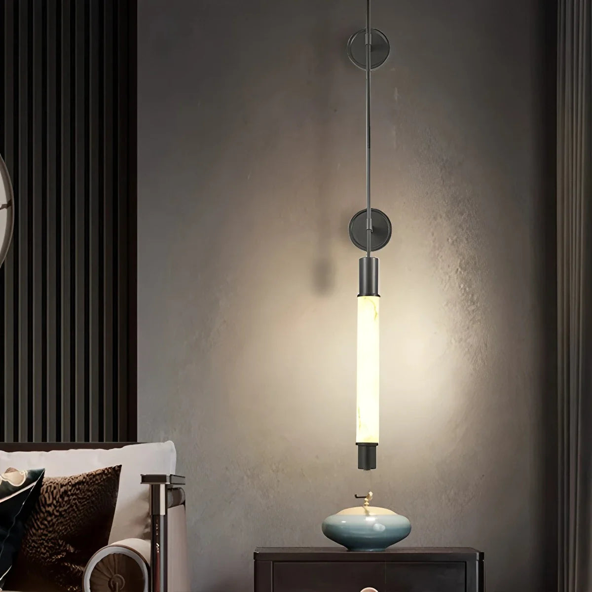 Haown Modern Spanish Alabaster Long Strip Wall Lamp