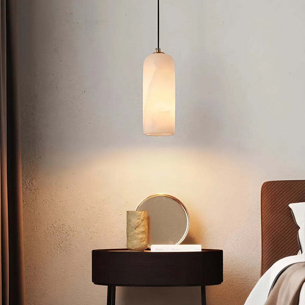 Modern All Copper Spanish Alabaster Pendant Light