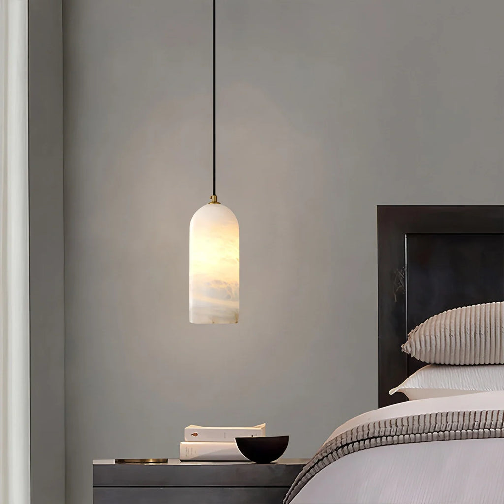Modern All Copper Spanish Alabaster Pendant Light