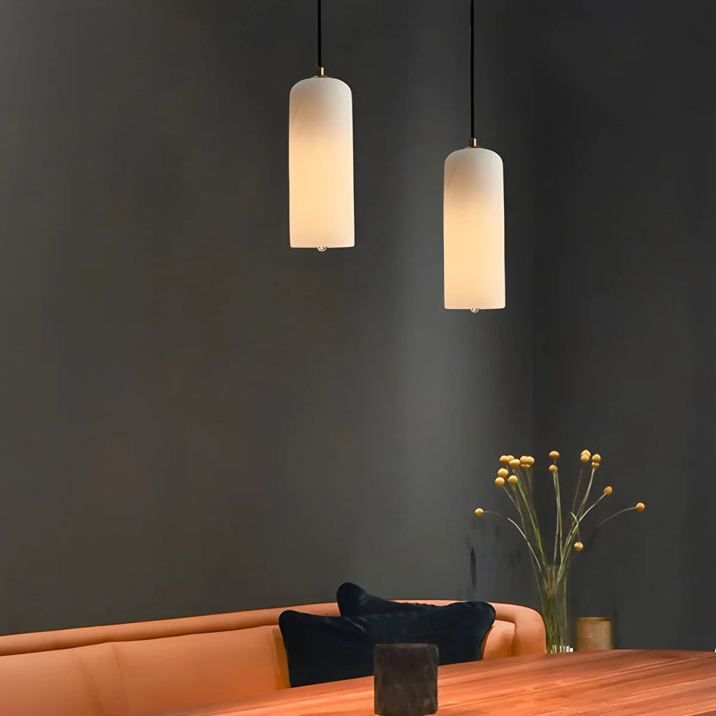 Modern All Copper Spanish Alabaster Pendant Light